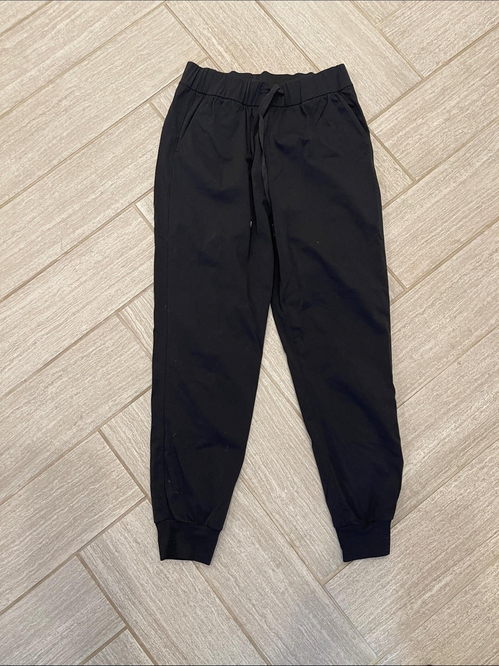 Black Drawstring Jogger Pants